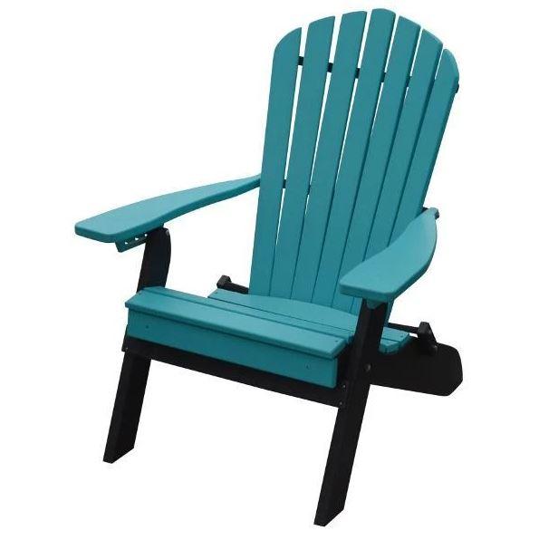 A & L Furniture A & L Furniture Poly Folding/Reclining Adirondack Chair w/ Pullout Ottoman Chair