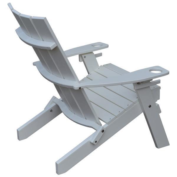 A & L Furniture A & L Furniture Poly Hampton Folding Adirondack Chair w/2 Cupholders Chair