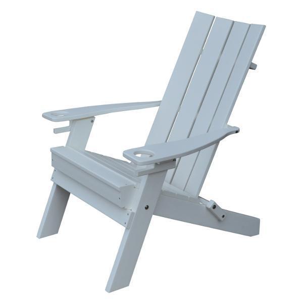 A & L Furniture A & L Furniture Poly Hampton Folding Adirondack Chair w/2 Cupholders Chair