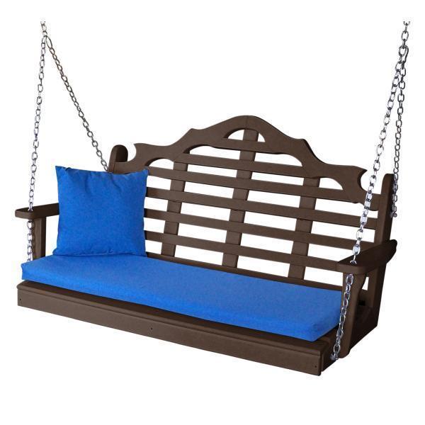 A & L Furniture A & L Furniture Poly Marlboro Swing 4ft / Tudor Brown Swing 867-4FT-Tudor Brown