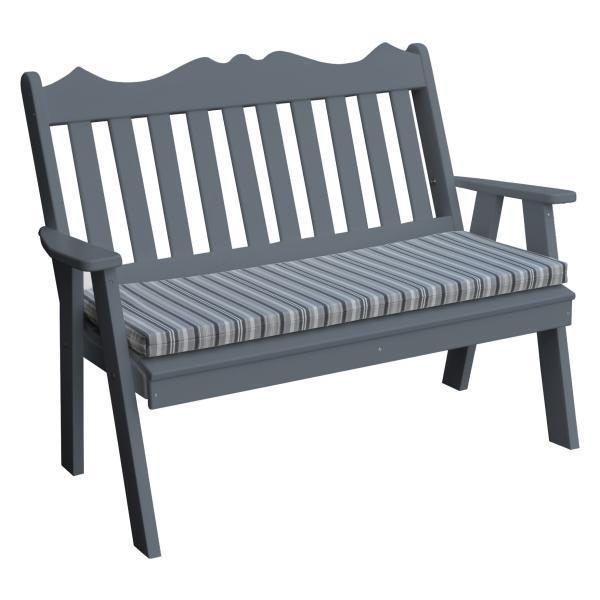 A & L Furniture A & L Furniture Poly Royal English Garden Bench 4ft / Dark Gray Bench 855-4FT-Dark Gray