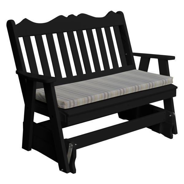 A & L Furniture A & L Furniture Poly Royal English Glider 4ft / Black Glider 875-4FT-Black