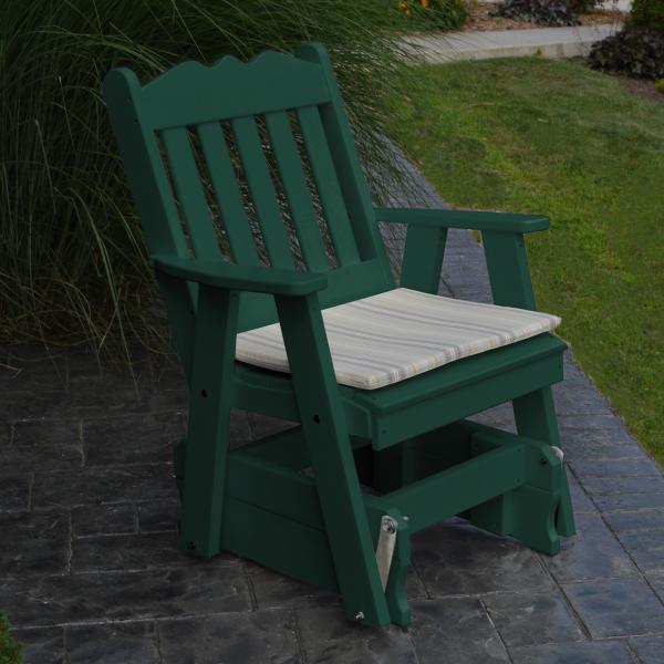 A & L Furniture A & L Furniture Poly Royal English Gliding Chair Turf Green Glider 922-Turf Green