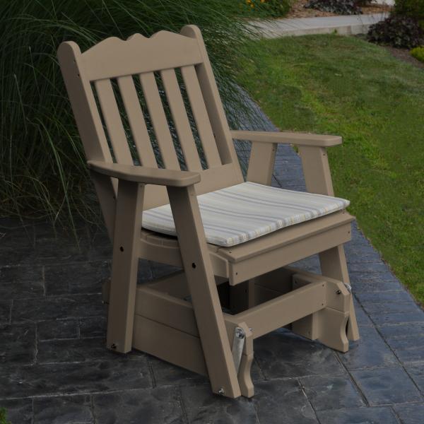 A & L Furniture A & L Furniture Poly Royal English Gliding Chair Weathered Wood Glider 922-Weathered Wood