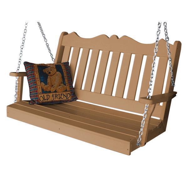 A & L Furniture A & L Furniture Poly Royal English Swing 4ft / Cedar Swing 865-4FT-Cedar