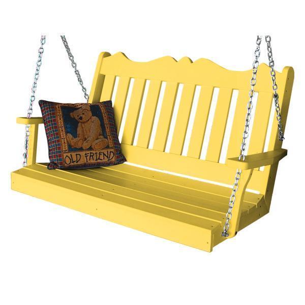 A & L Furniture A & L Furniture Poly Royal English Swing 4ft / Lemon Yellow Swing 865-4FT-Lemon Yellow