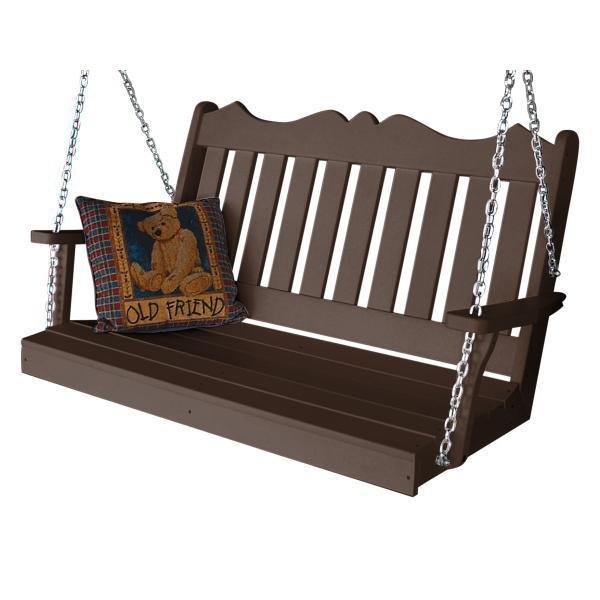 A & L Furniture A & L Furniture Poly Royal English Swing 4ft / Tudor Brown Swing 865-4FT-Tudor Brown