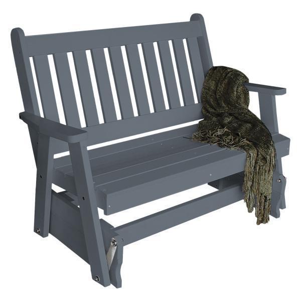 A & L Furniture A & L Furniture Poly Traditional English Glider 4ft / Dark Gray Glider 870-4FT-Dark Gray