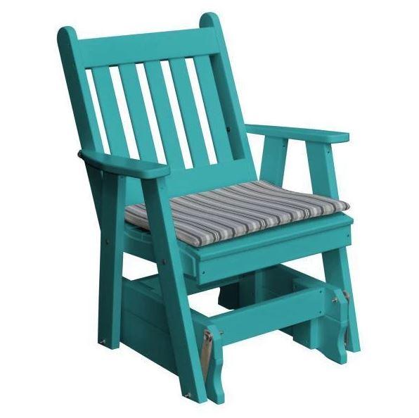 A & L Furniture A & L Furniture Poly Traditional English Gliding Chair Aruba Blue Glider 921-Aruba Blue