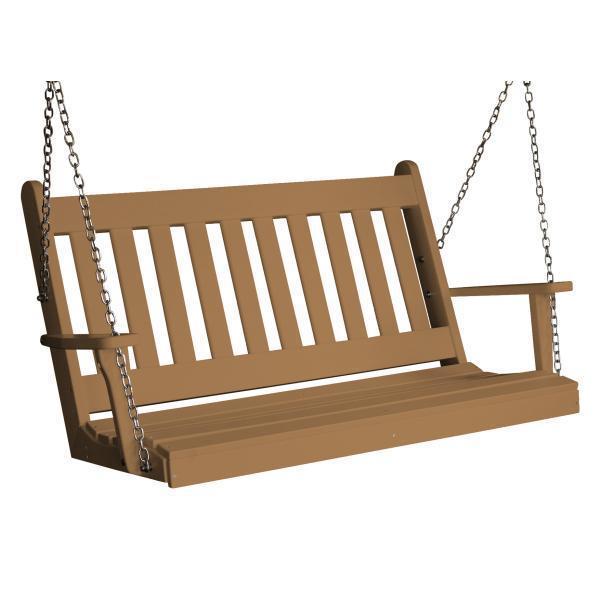 A & L Furniture A & L Furniture Poly Traditional English Swing 4ft / Cedar Swing 860-4FT-Cedar