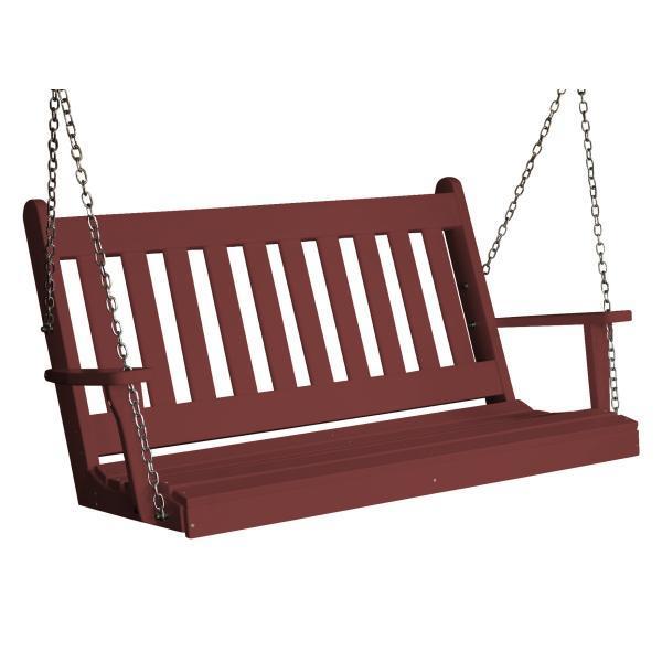 A & L Furniture A & L Furniture Poly Traditional English Swing 4ft / Cherrywood Swing 860-4FT-Cherrywood