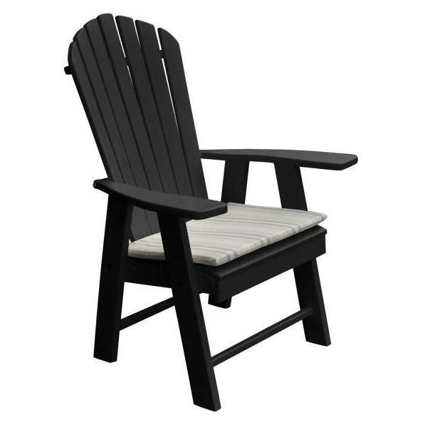 A & L Furniture A & L Furniture Poly Upright Adirondack Chair Black Chair 882-Black