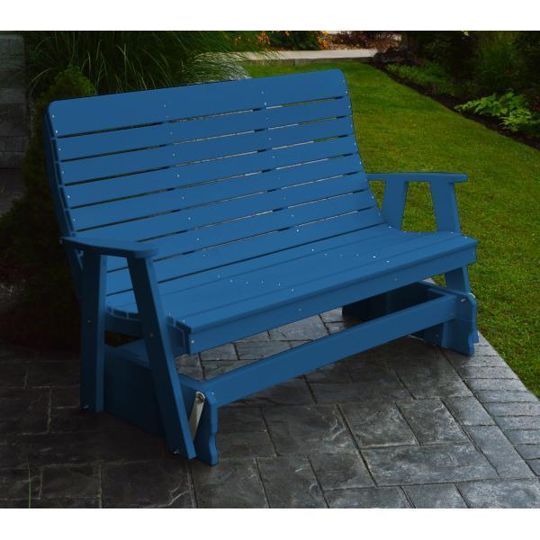 A & L Furniture A & L Furniture Poly Winston Glider 4ft / Blue Glider 872-4FT-Blue