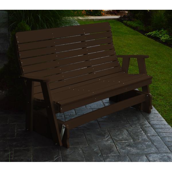 A & L Furniture A & L Furniture Poly Winston Glider 4ft / Tudor Brown Glider 872-4FT-Tudor Brown