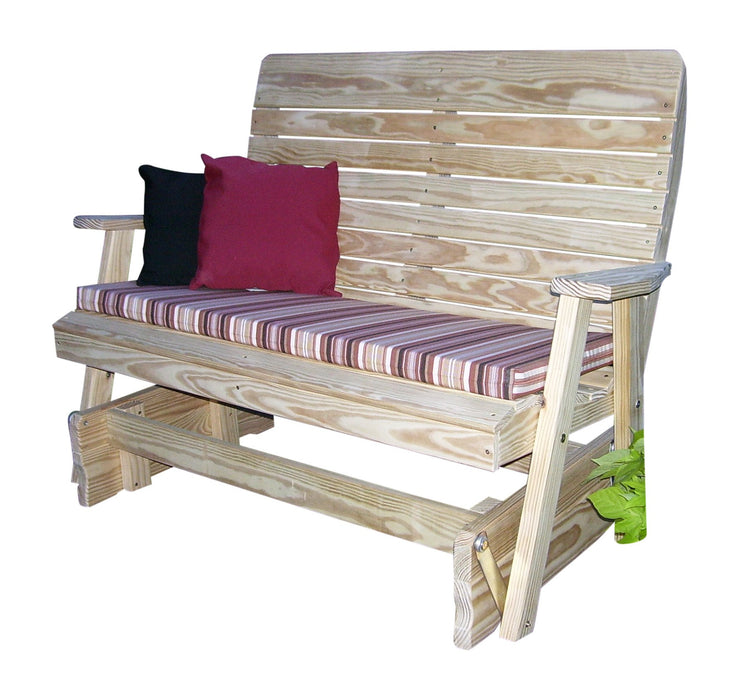 A & L Furniture A & L Furniture Pressure Treated Pine Highback Glider 4FT / Cedar Glider 772PT-4FT-Cedar