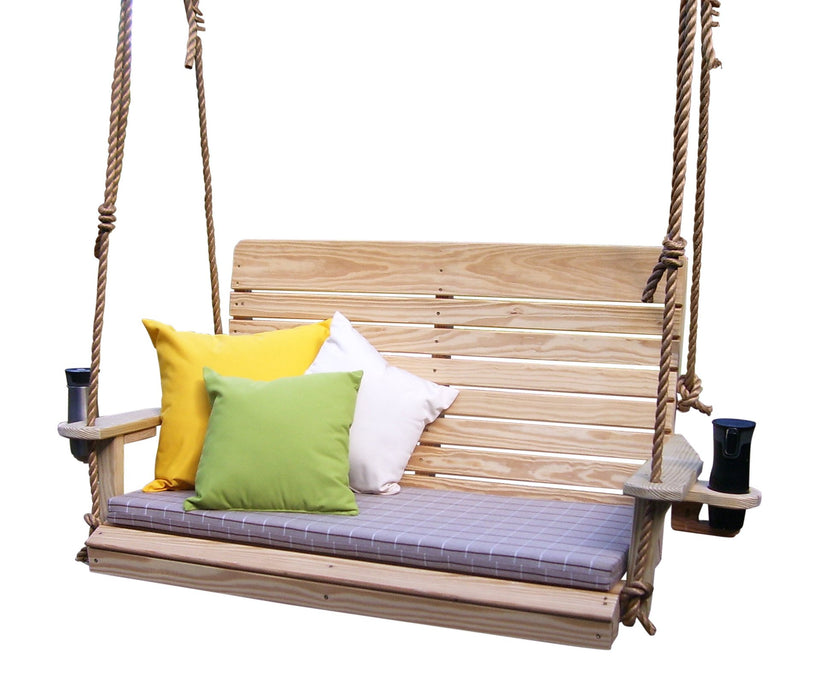 A & L Furniture A & L Furniture Pressure Treated Pine Highback Porch Swing Swing