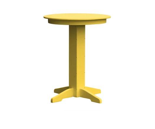 A & L Furniture A & L Furniture Round Bar Table- Specify for FREE 2" Umbrella Hole 33 Inch / Lemon Yellow Bar Table 4180-LemonYellow