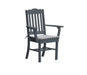 A & L Furniture A & L Furniture Royal Dining Chair w/ Arms Dark Gray Dining Chair 4112-DarkGray