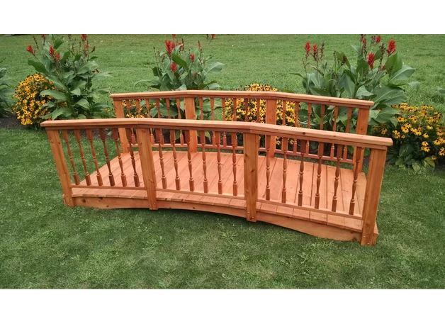 A & L Furniture A & L Furniture Spindle Cedar Bridge 3ft x 4ft / Unfinished Bridge 3304C-UNF