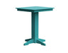 A & L Furniture A & L Furniture Square Bar Table- Specify for FREE 2" Umbrella Hole 33 Inch / Aruba Blue Bar Table 4190-ArubaBlue