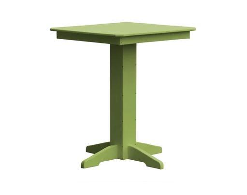 A & L Furniture A & L Furniture Square Bar Table- Specify for FREE 2" Umbrella Hole 33 Inch / Tropical Lime Bar Table 4190-TropicalLime