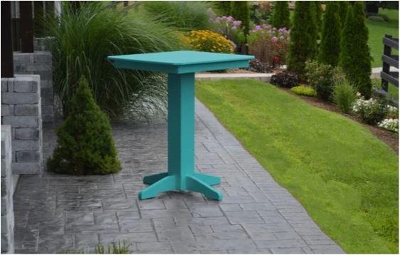 A & L Furniture A & L Furniture Square Bar Table- Specify for FREE 2" Umbrella Hole Bar Table