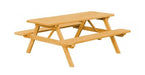 A & L Furniture A & L Furniture Table w/Attached Benches - Specify for FREE 2" Umbrella Hole Table & Benche