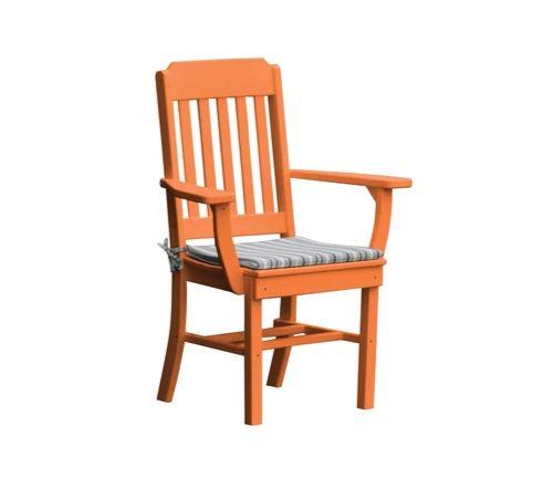 A & L Furniture A & L Furniture Traditional Dining Chair w/ Arms Bright Red Dining Chair 4111-BrightRed