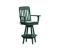 A & L Furniture A & L Furniture Traditional Swivel Bar Chair w/ Arms Turf Green Dining Chair 4121-TurfGreen