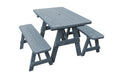 A & L Furniture A & L Furniture Traditional Table w/2 Benches - Specify for FREE 2" Umbrella Hole Table & Benche