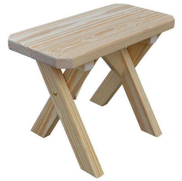 A & L Furniture A & L Furniture Yellow Pine Crossleg Bench Only 2ft / Unfinished Bench 162-2FT-Unfinished