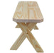 A & L Furniture A & L Furniture Yellow Pine Crossleg Bench Only Bench