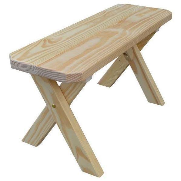 A & L Furniture A & L Furniture Yellow Pine Crossleg Bench Only Bench