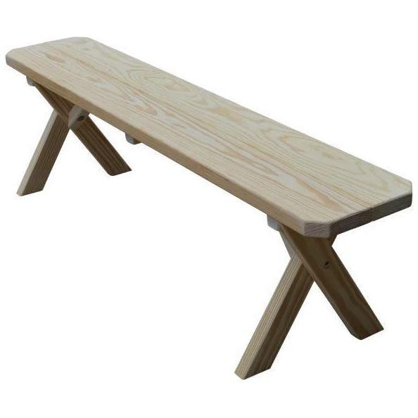 A & L Furniture A & L Furniture Yellow Pine Crossleg Bench Only Bench