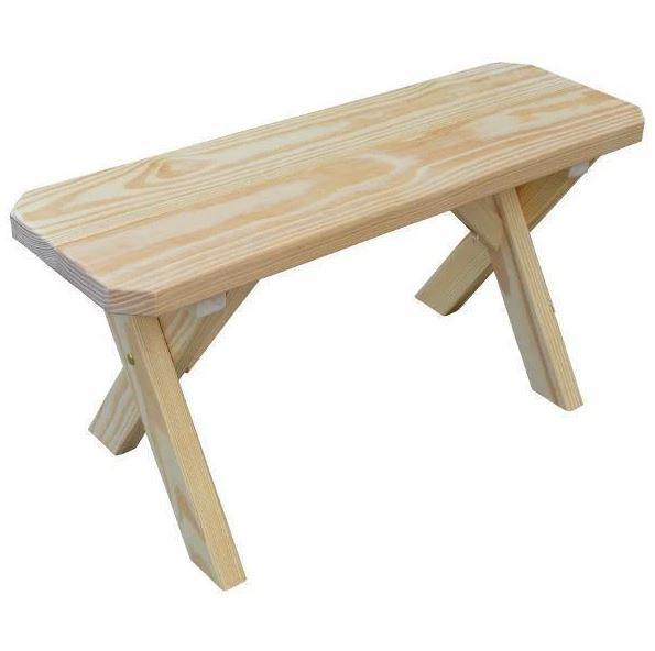 A & L Furniture A & L Furniture Yellow Pine Crossleg Bench Only Bench