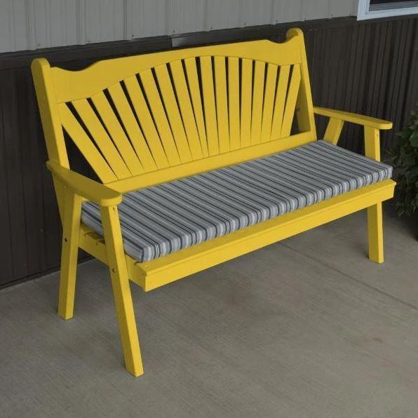 A & L Furniture A & L Furniture Yellow Pine Fanback Garden Bench Bench