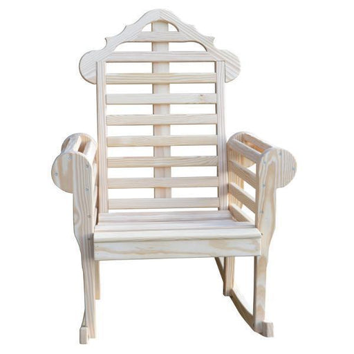 A & L Furniture A & L Furniture Yellow Pine Marlboro Porch Rocker Unfinished Rocker 685-Unfinished