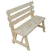 A & L Furniture A & L Furniture Yellow Pine Traditional Backed Bench Only Bench