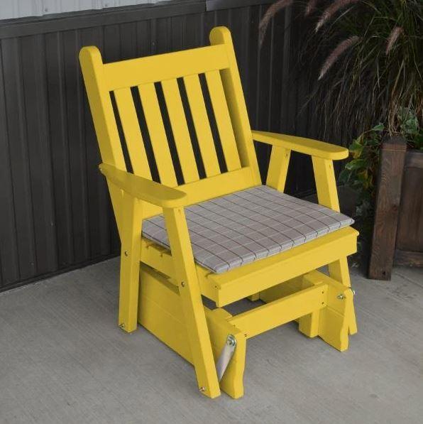 A & L Furniture A & L Furniture Yellow Pine Traditional English Glider Chair Chair