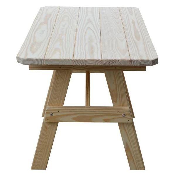 A & L Furniture A & L Furniture Yellow Pine Traditional Table Only Unfinished Table & Benches