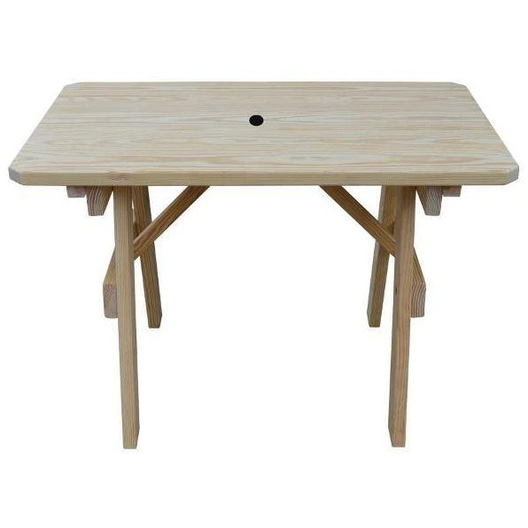 A & L Furniture A & L Furniture Yellow Pine Traditional Table Only Unfinished Table & Benches