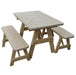 A & L Furniture A & L Furniture Yellow Pine Traditional Table w/2 Benches Unfinished Table & Benches