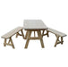 A & L Furniture A & L Furniture Yellow Pine Traditional Table w/2 Benches Unfinished Table & Benches