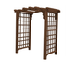 A & L Furniture Amish Handcrafted Cedar Wood Cambridge Arbor 4 ft / Mushroom Stain Cedar 1404C-MS