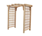 A & L Furniture Amish Handcrafted Cedar Wood Cambridge Arbor 4 ft / Unfinished Cedar 1404C-UNF