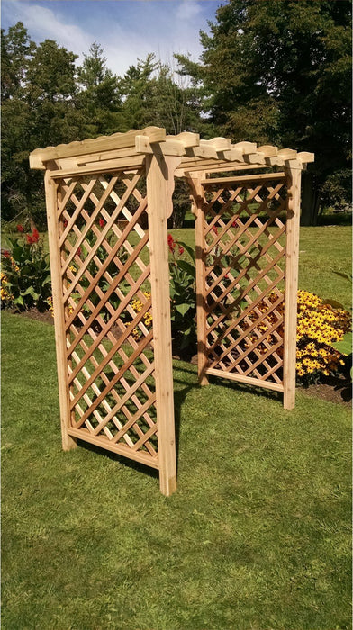 A & L Furniture Amish Handcrafted Cedar Wood Covington Arbor Cedar