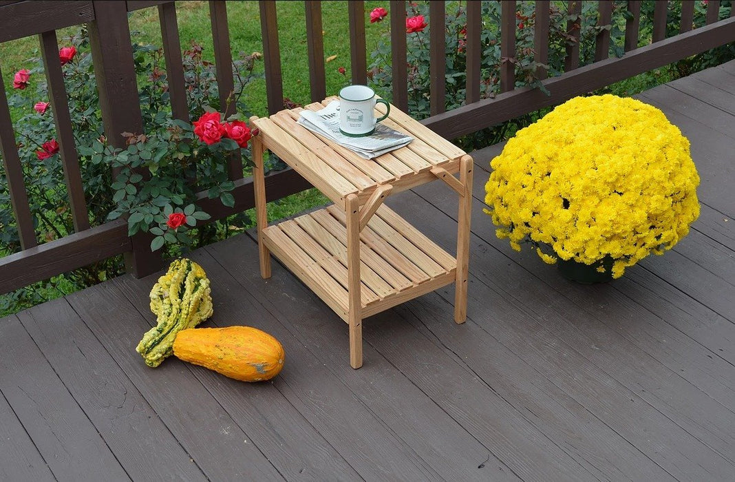 A & L Furniture Handcrafted Amish Oak End Table Oak