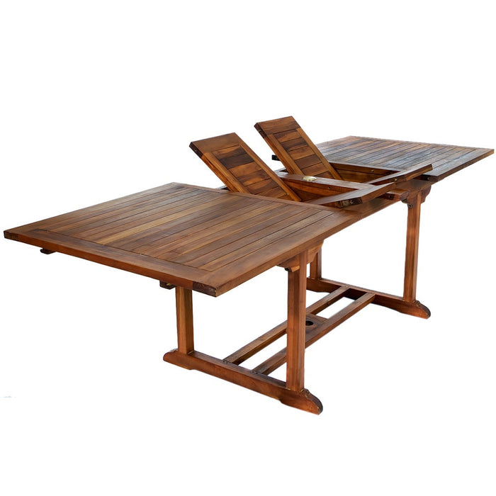 All Things Cedar All Things Cedar 5-Piece Twin Butterfly Leaf Teak Extension Table Folding Arm Set Tables TE90-44 842088029494