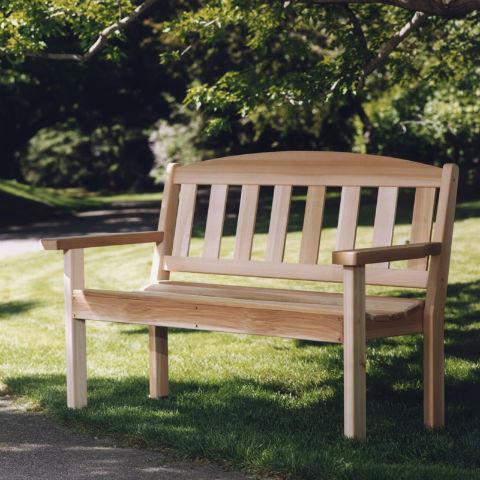 All Things Cedar All Things Cedar Park 4 ft. Red Cedar Garden Bench Garden Bench GB48