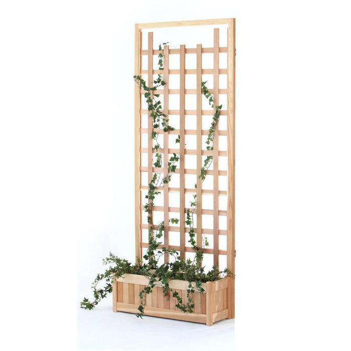 All Things Cedar All Things Cedar Planter w/ Trellis Set 2 Pc Planter w/ Trellis Screen Planter Box PL30-T